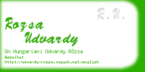 rozsa udvardy business card